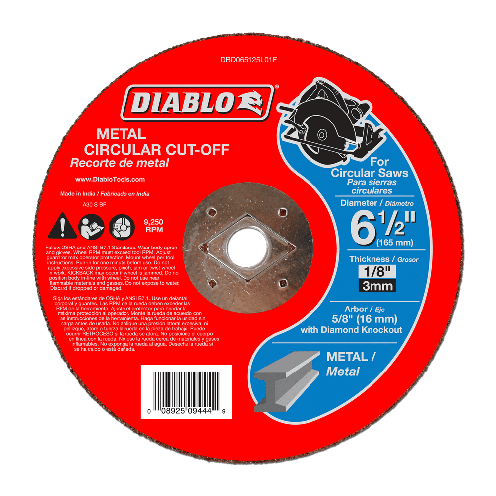 Diablo Cutoff Disc Metal 6-1/2 In