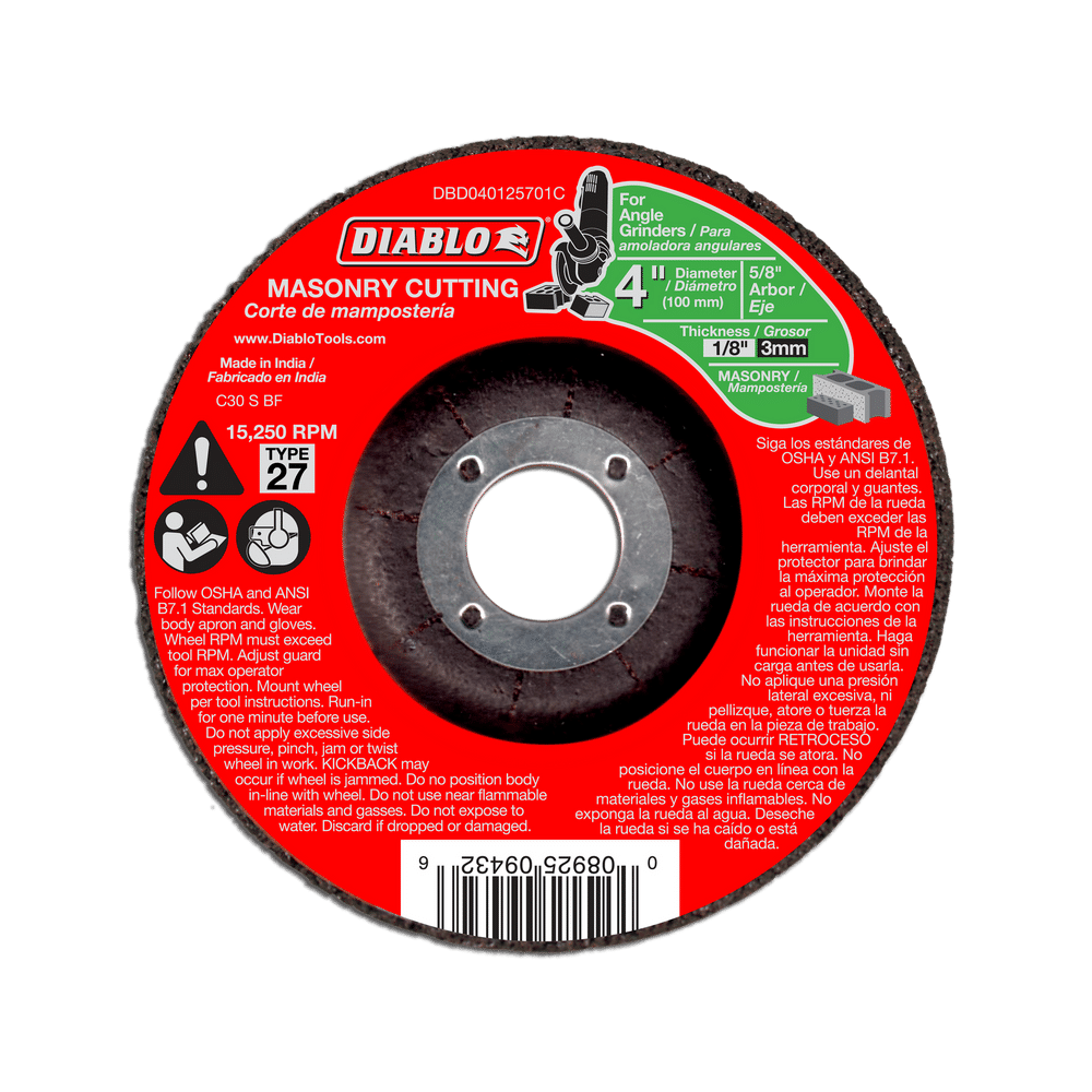 Diablo Cutoff Disc Masonry Dc 4 In